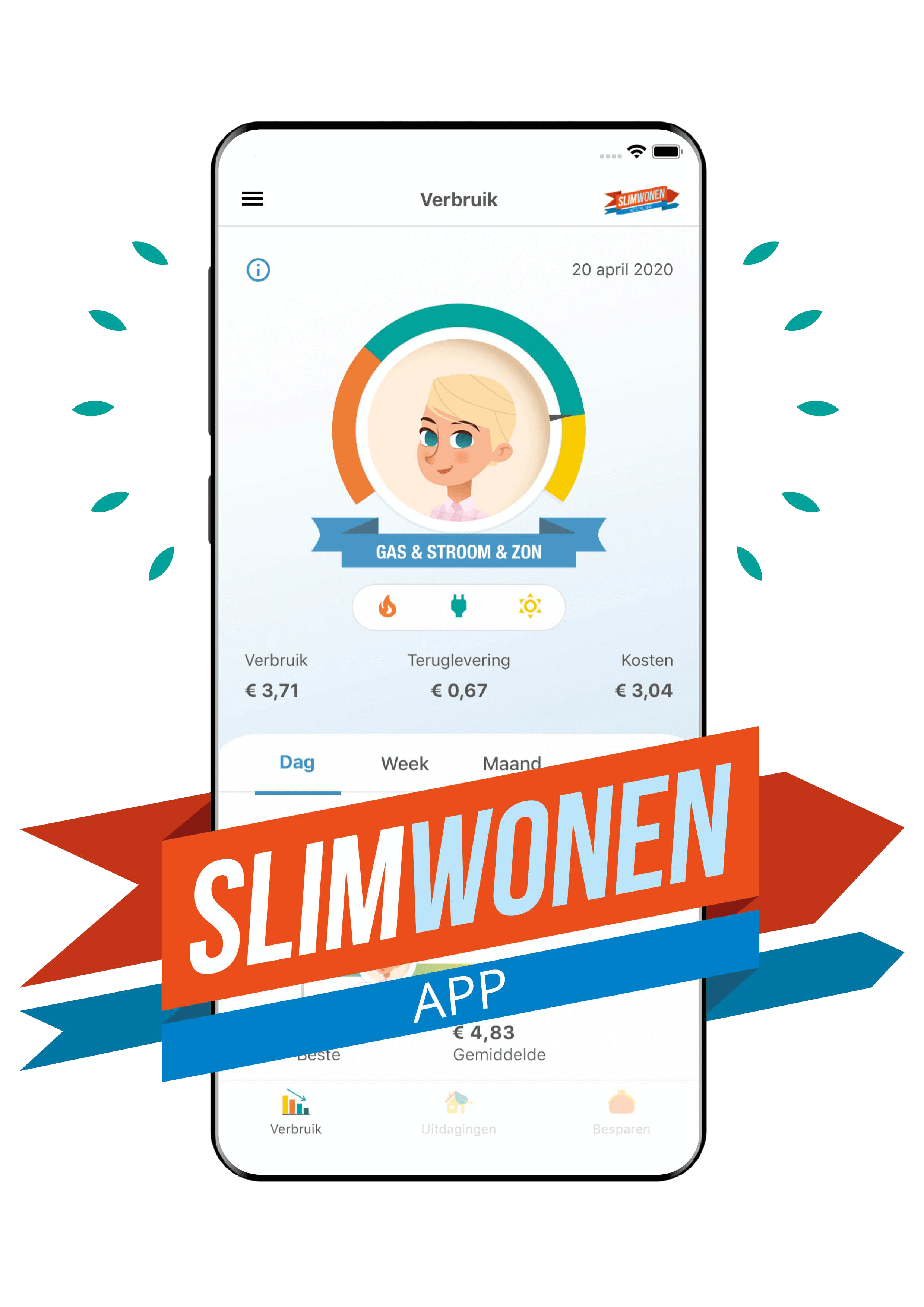 Mockup verbruik blonde vrouw + SWA slinger (1)